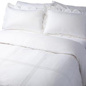 Tucks Duvet Cover- Superking-Size- White