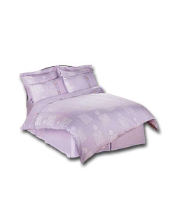 Tulip Jacquard Double Duvet Cover Set Lilac