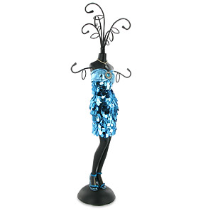 Unbranded Turquoise Blue Sequin Dress Jewellery Hanger