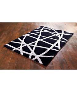 Unbranded Twig Rug - Black and Grey 180 x 120cm