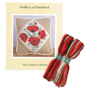 Twilleys Longstitch Cushion Kit- Poppies