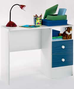 Unbranded Two Drawer Blue Desk