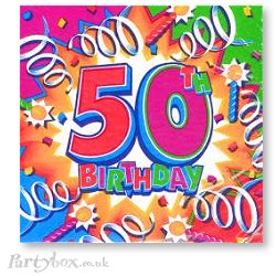 U/S Beverage Napkins - 50th birthday - Birthday Explosion