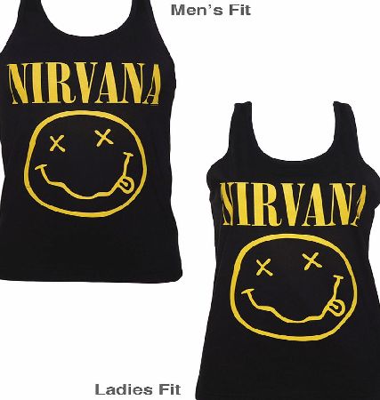 Unbranded Unisex preto Nirvana Smiley colete de Fanpac