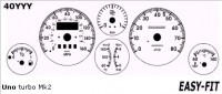 UNO TURBO 160MPH/8000 RPM LOCKWOOD DIALS