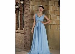 Unbranded V-neck Noble Holiday Dresses (Chiffon Sweep