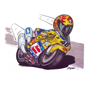 V Rossi/Honda 500 - Yellow Kids T-shirt