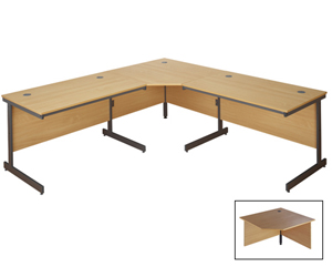 Value line 90 degree corner desk linking unit(inc back panels)