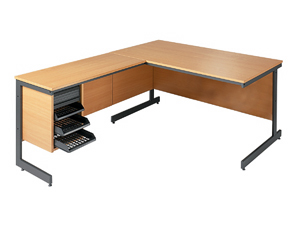 Value line L shape desk C leg(tambour unit)