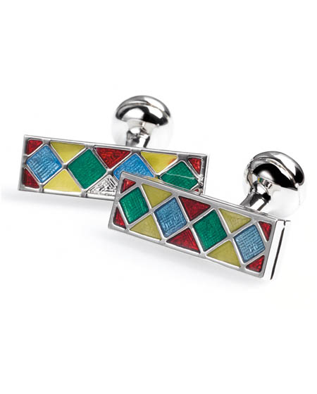 Unbranded Van Heusen Multi Colour Harlequin Cufflinks