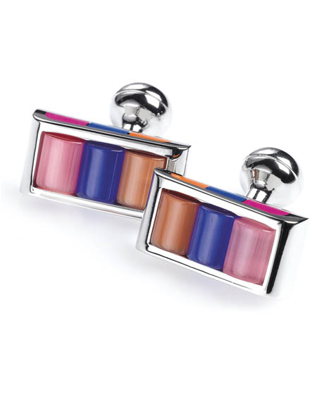 Unbranded Van Heusen Multi Coloured Cats Eye Cufflinks