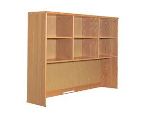 Veneer rect desk hutches cherry