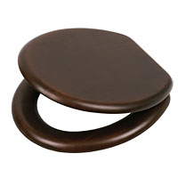 Veneered Moulded Wood Toilet Seat - Mahogany