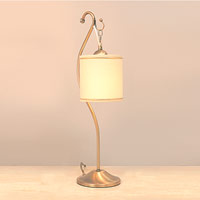 Venus Shepherds Crook Table Lamp Antique Brass