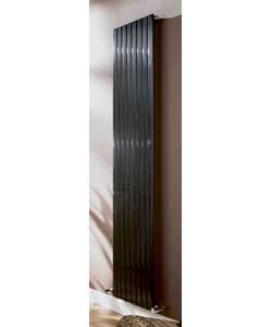 Unbranded Vertical Line Black Granite Effect Radiator 1090 Watts