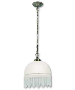 Victoriana 1 Light Pendant - Antique Brass Finish