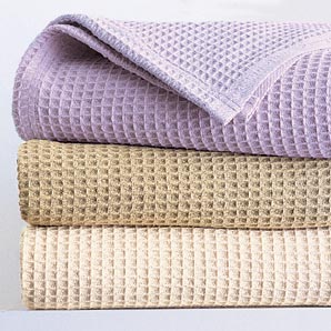 Waffle Blanket- Cream- Double/King-Size- 230cm x 250cm