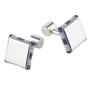 Walton Designs Stripe Edge Print Cufflinks