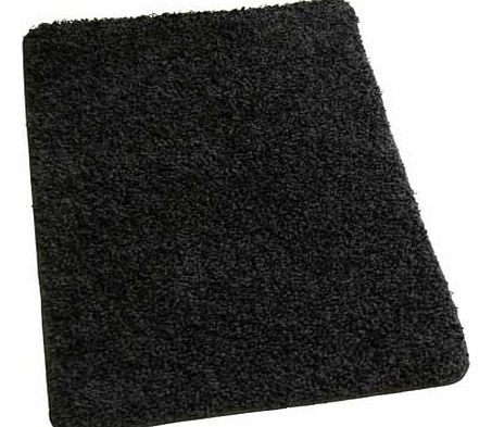 Unbranded Washable Shaggy Bath Mat - Black