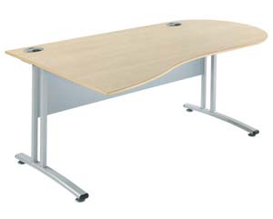 Unbranded Watt wave desk with meeting end