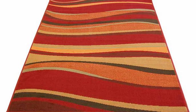 Unbranded Waves Rug - Terracotta - 80 x 150cm