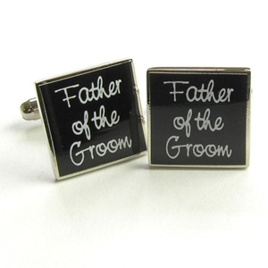 Unbranded Wedding Father of the Groom Cufflinks - Black