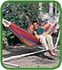 White Double Brazilian Garden Hammock Frame