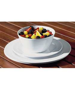 Unbranded White Melamine 12 Piece Outdoor Set