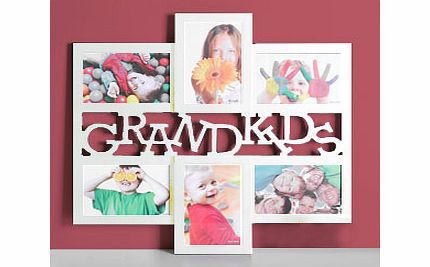 Unbranded White Multi Six Photo Grandkids Photo Frame