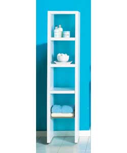 Seattle floor standing storage shelf unit in white