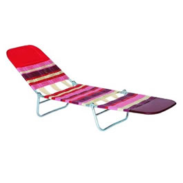 Widestripe Plastic Sunlounger