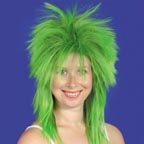 Wig - Tina Turner - Green / black