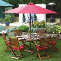 Winchester Tilting Parasol Hardwood Eucalyptus Red