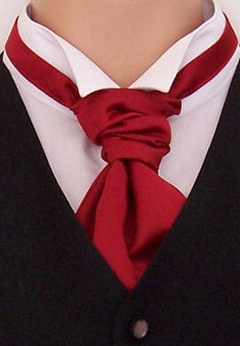 Unbranded Wine Red Scrunchie Cravat