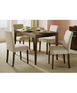 Winslow Cream Faux Leather Oak Chairs
