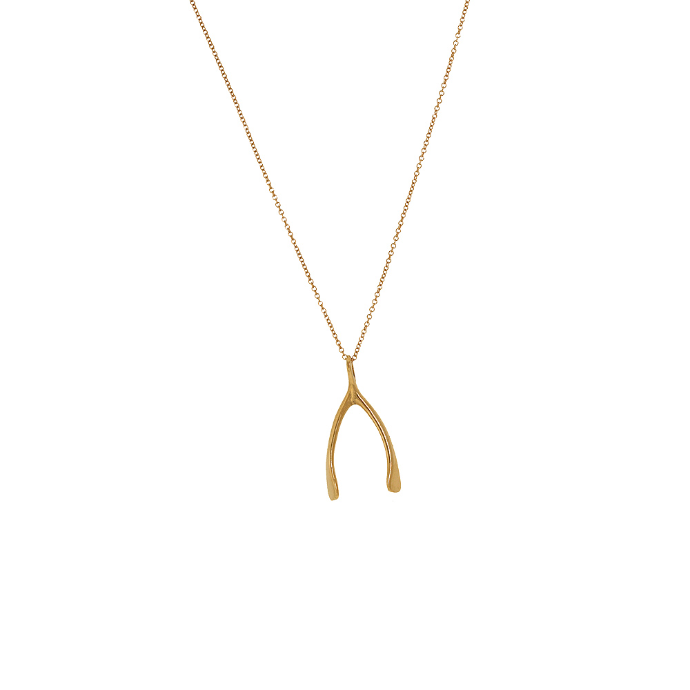 Unbranded Wishbone Pendant - Rose Gold