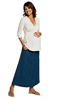 Womens Maternity Denim Skirt