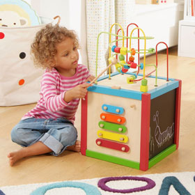 Wooden Activity Cube