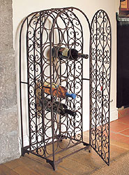 Wrought Iron 21 Bottle Wine Rack