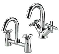 Xena Chrome Bathroom Tap Pack 2