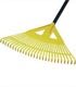 Leaf or lawn rake in durable plastic