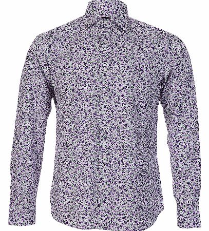 Unbranded Z Zegna Floral Print Drop 8 Fit Shirt