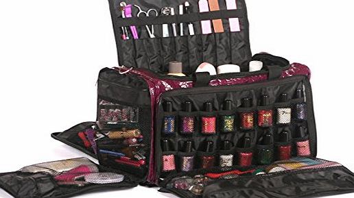 Urbanity nail polish technician tech soft beauty student storage kit bag case purple crocodile