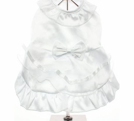 UrbanPup Bride Wedding Dress with Veil (Large - Dog Body Length: 14`` / 35cm)