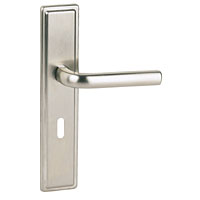 Santa Monica Lever Lock Door Handle Nickel