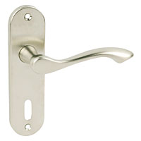 Seine Lever Lock Door Handle Satin Nickel