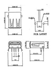 USB 2.0 Sockets ( USB 2.0 (A) PCB Skt )