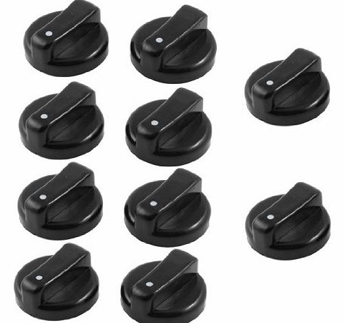 Gas Stove Cooker Oven Plastic Switch Control Knob Cover Black 10 Pcs