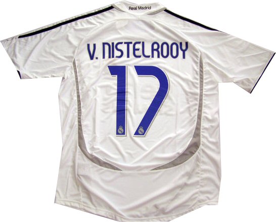 Adidas 06-07 Real Madrid home (V.Nistelrooy 17)