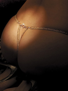 Rhinestone Studded G-String